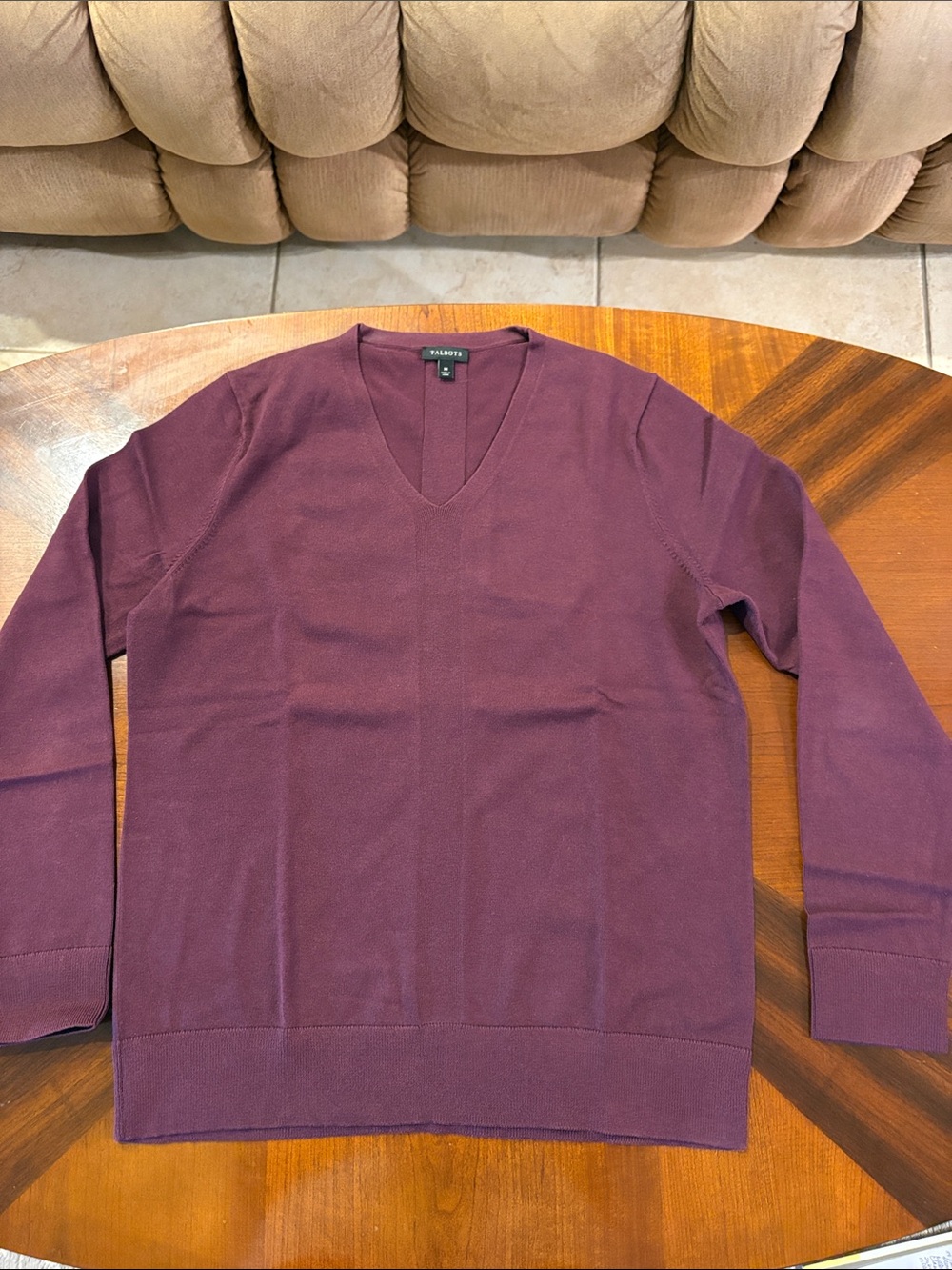 Talbots Women’s V-Neck Plum Sweater m